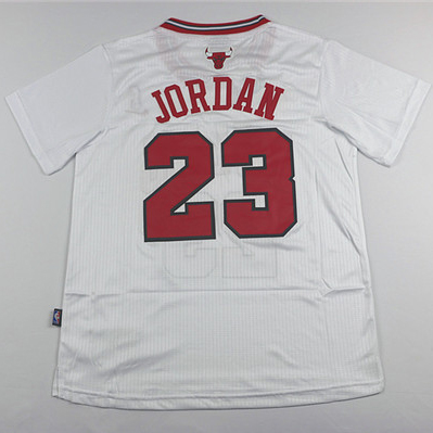 Maillot Authentique Manche Courte Bulls Jordan 23 Blanc